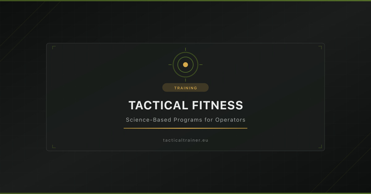 Tactical Fitness Training: Science-Based Programs for Operators & First Responders